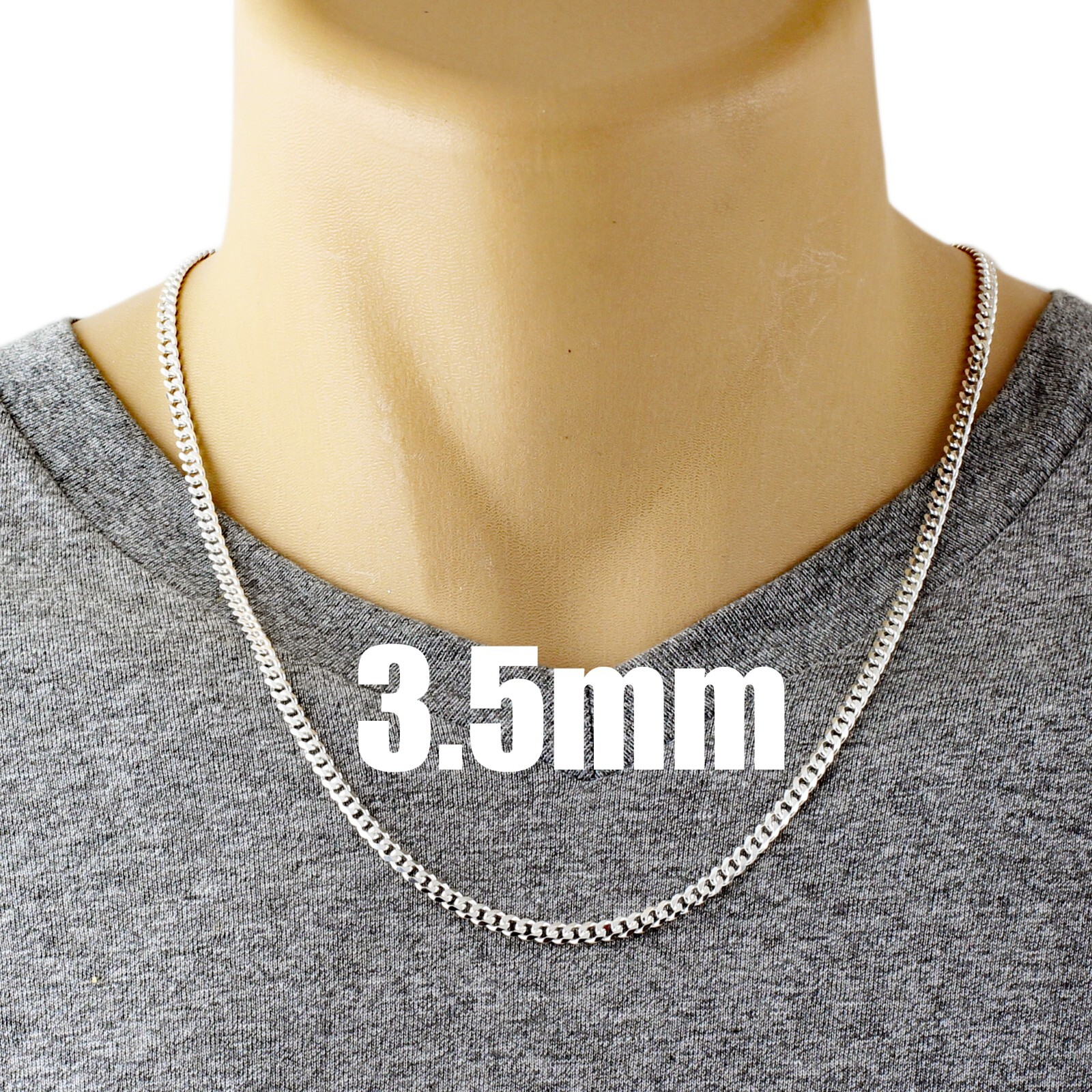 Guaranteed 925 Sterling Silver Cuban Curb Chain Necklace Solid & Heavy Version