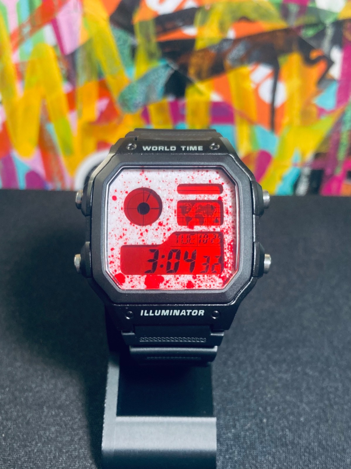 Custom Casio world time AE1200 bloodred 2