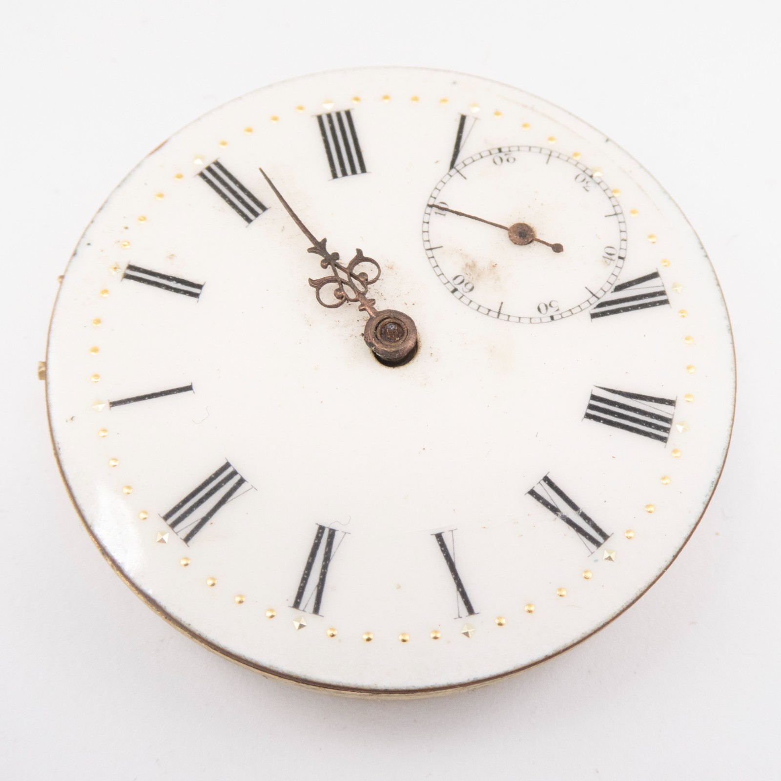 Unsigned Swiss 40.6 x 10.2 mm Antique Pocket Watch Movement