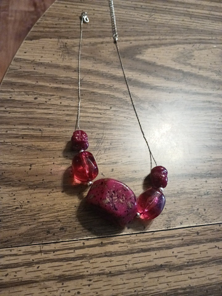 Stone & Gem Necklace 21 Inches