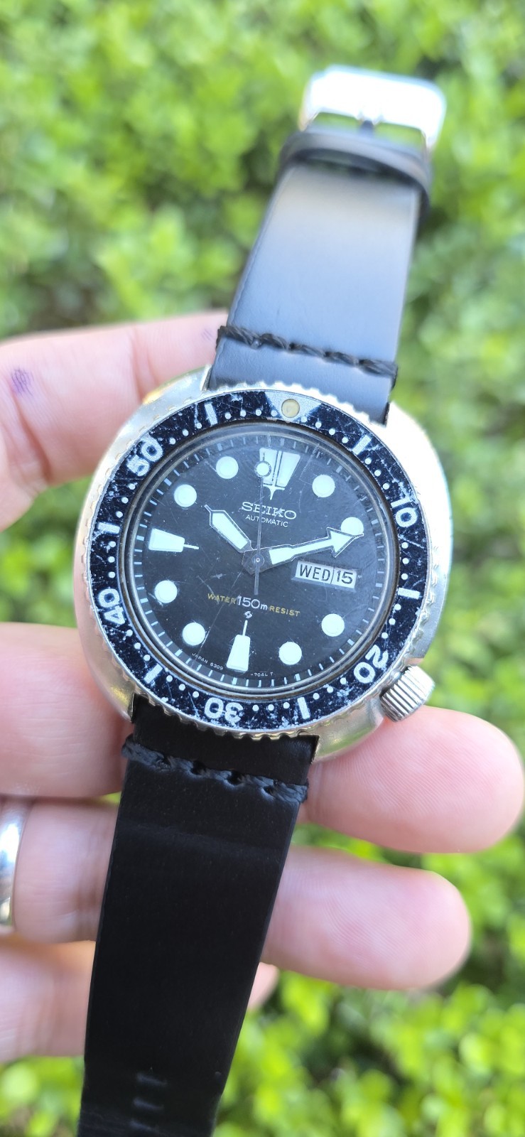VINTAGE SEPTEMBER 1979 SEIKO 6309 7040 AUTOMATIC SUWA TURTLE DIVER WATCH