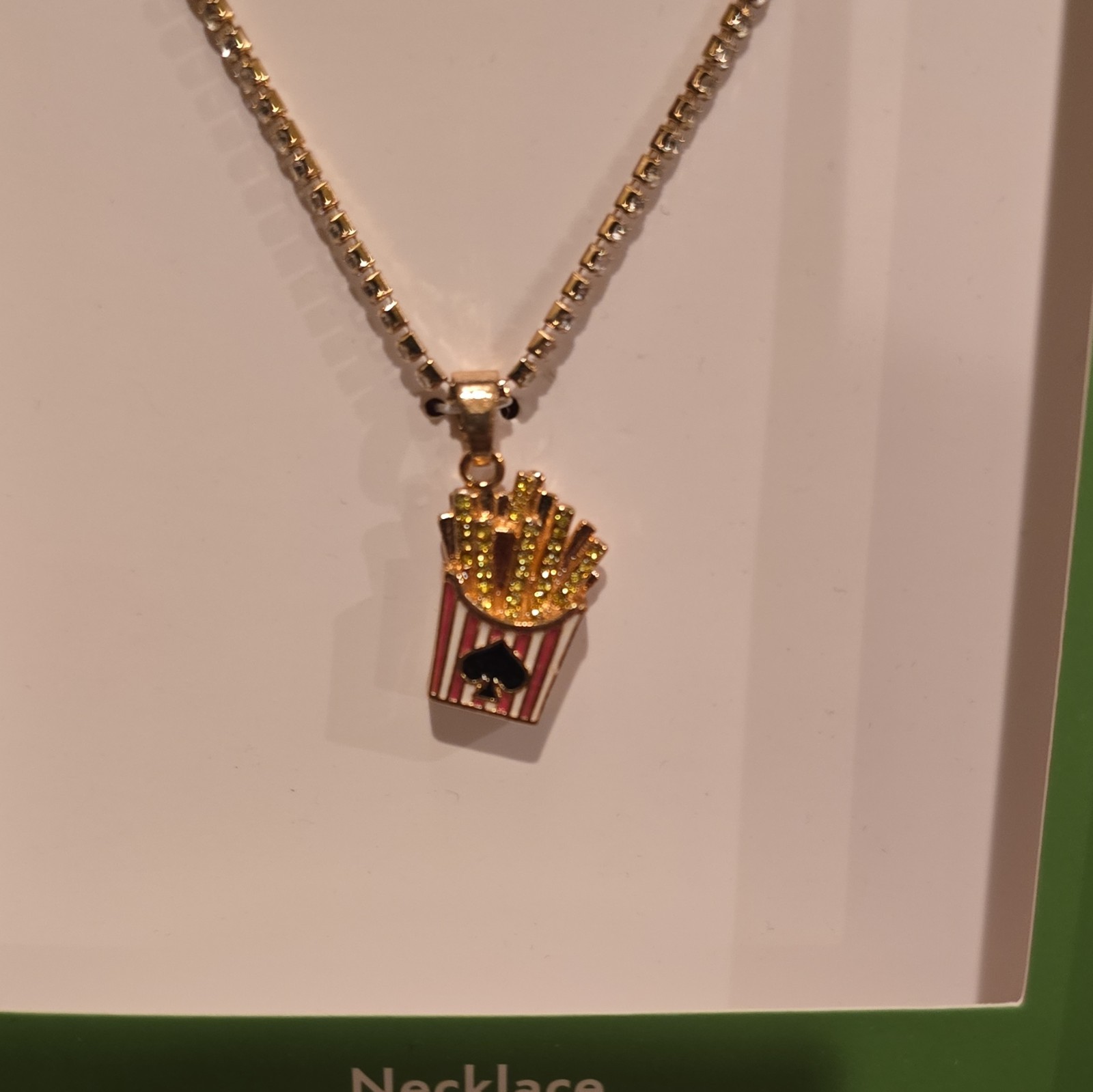 kate spade new york Popcorn & Fries Charm Pendant Necklace 16″ + 3″ Extender
