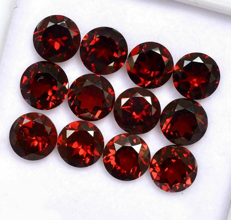 3 mm AAA+ Natural Garnet Faceted Round Shape Loose Gemstone For Jewelry Making