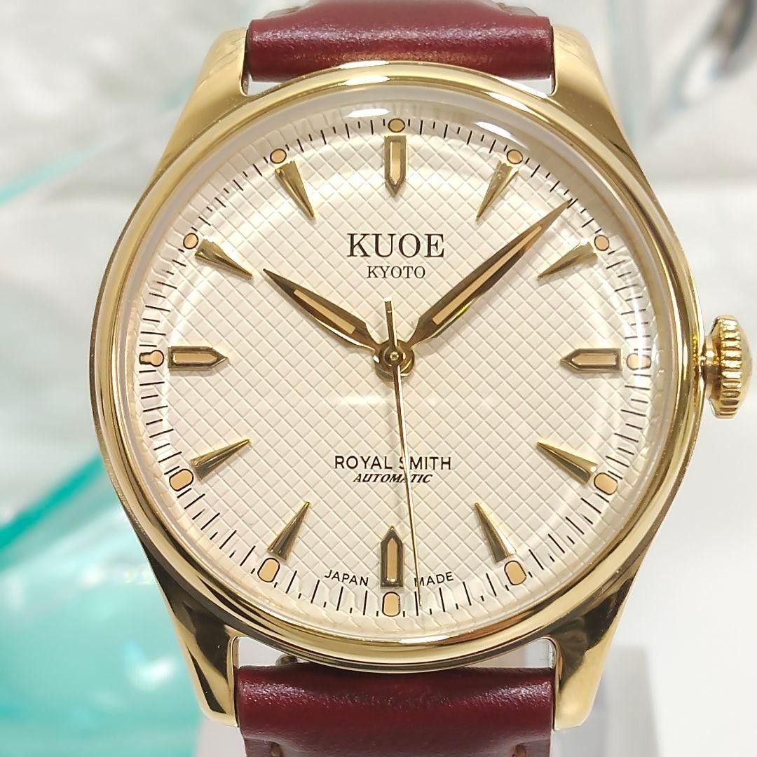 KUOE KYOTO Royal Smith 90-006 Automatic Watch 35mm gold case Made in Japan New