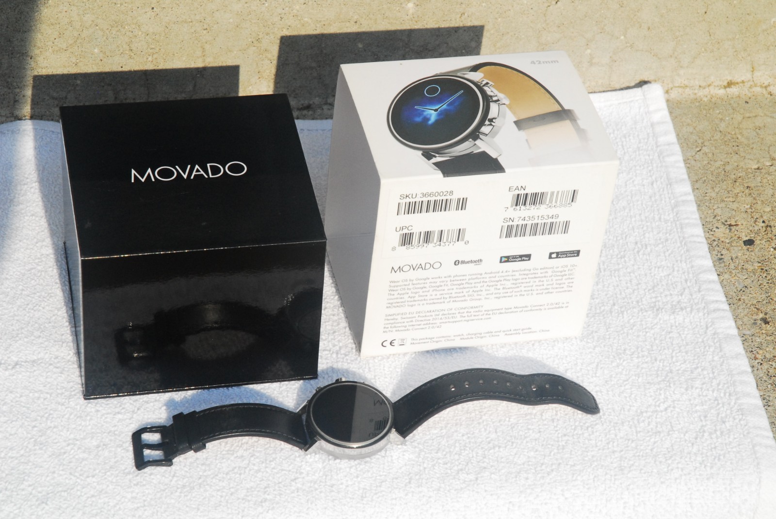 Movado Connect 2.0 Smart Watch Android Apple iOS With Original Box & Paperwork