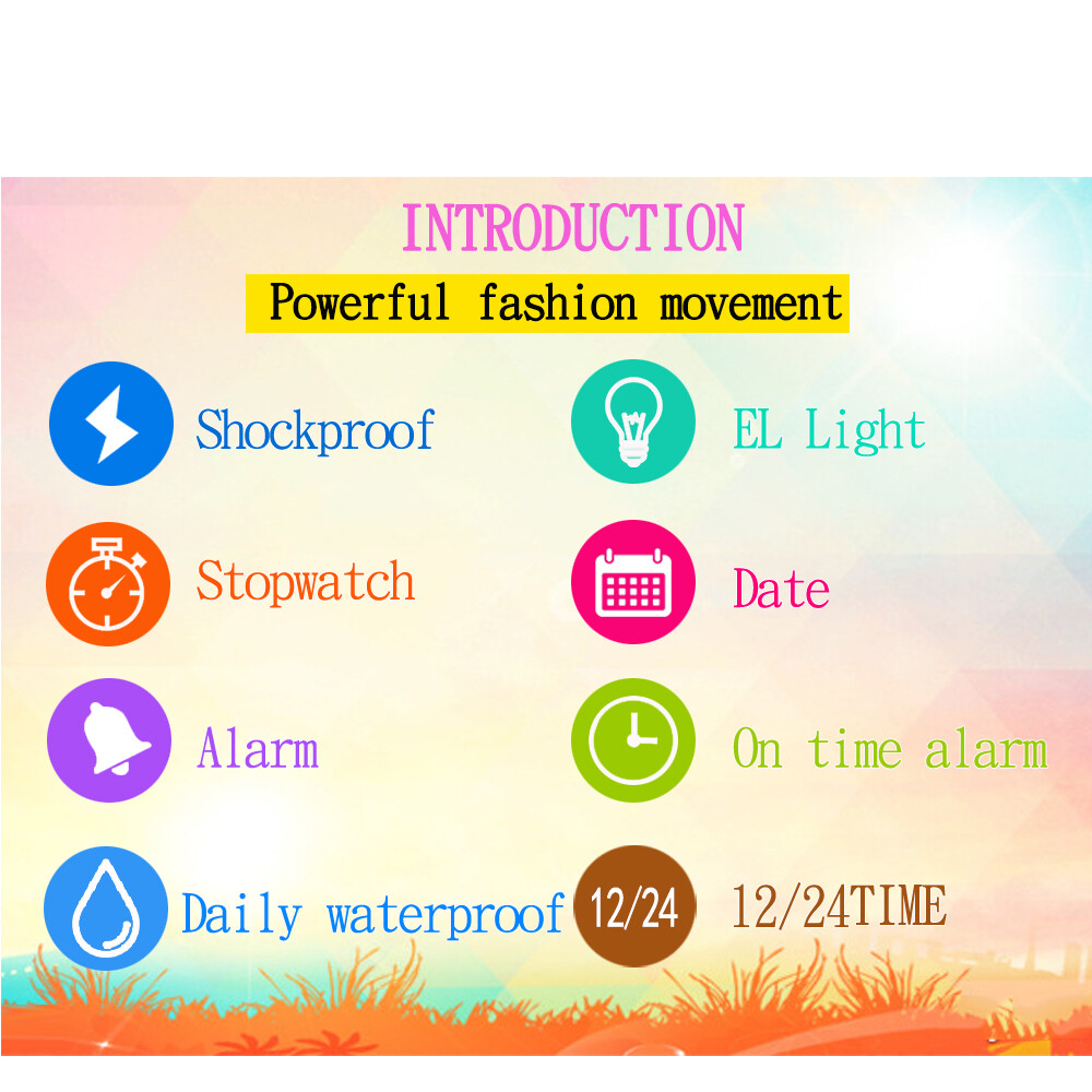 Male and Female Digital Sports Watches LED Electron Luminous Silicone Watches US