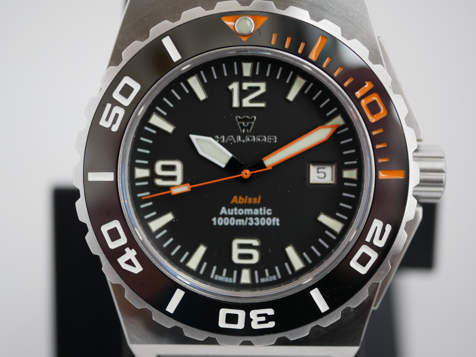 Haldor Abissi 1000M 45.5mm Swiss Automatic Men’s Diver Watch ETA 2824-2 Ceramic
