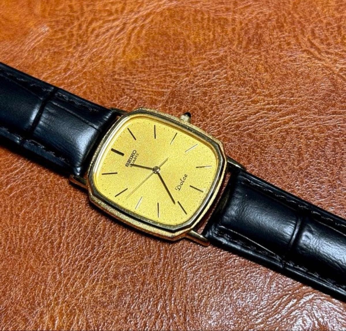 SEIKO DOLCE 6030-5550 Square Quartz Vintage 1982 Men’s 28mm From Japan