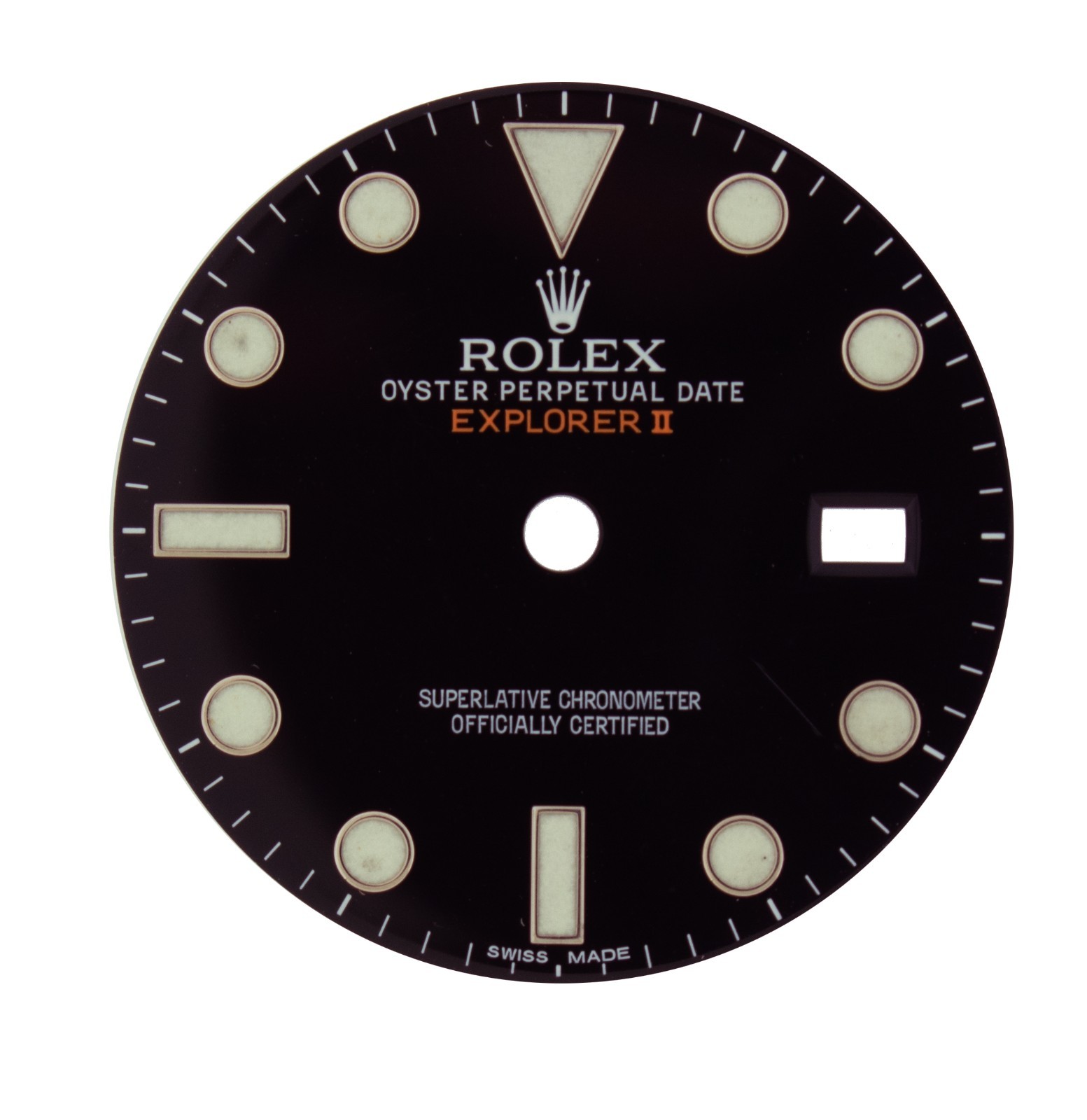ROLEX GENUINE BLACK EXPLORER-II DIAL 216570 DAMAGED
