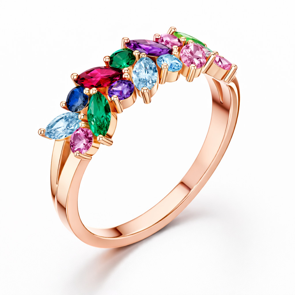 Natural Certified Ceylon Multi Color Sapphire Gemstone Wedding Ring 925 Silver