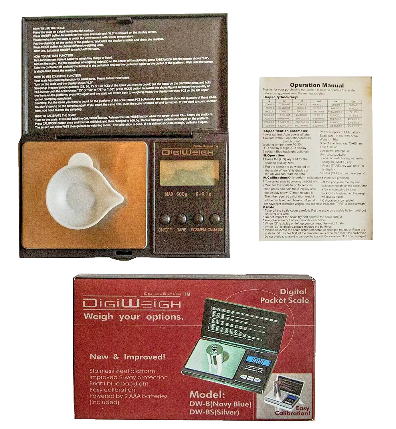 Pocket 1000g x 0.1g Digital Jewelry Gold Coin Gram Balance Weight Precise Scale