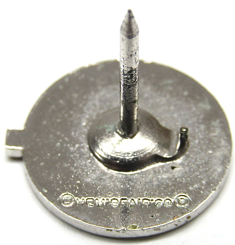 HemisFair ’68 Kinney Tie Pin Silver World’s Fair San Antonio Texas Display Case