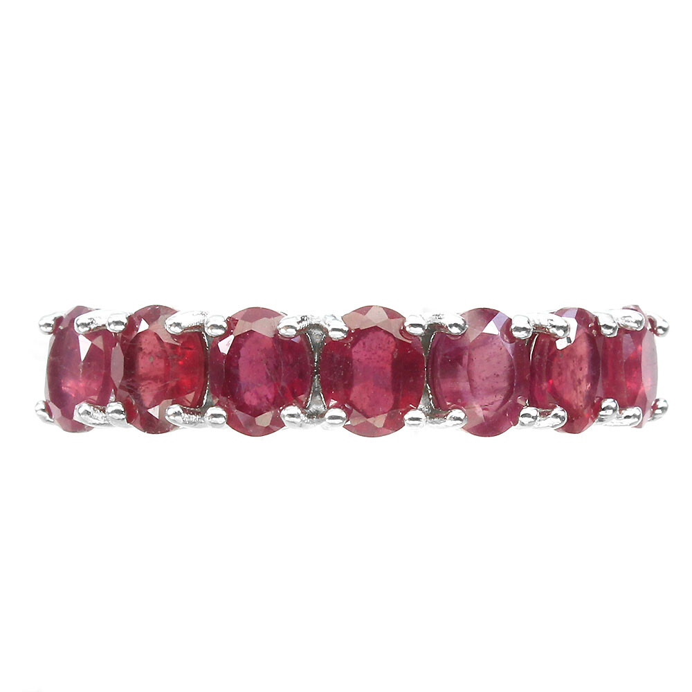 Valentine 925 Silver Ring Oval Ruby 5x4mm Gemstone Jewelry 8