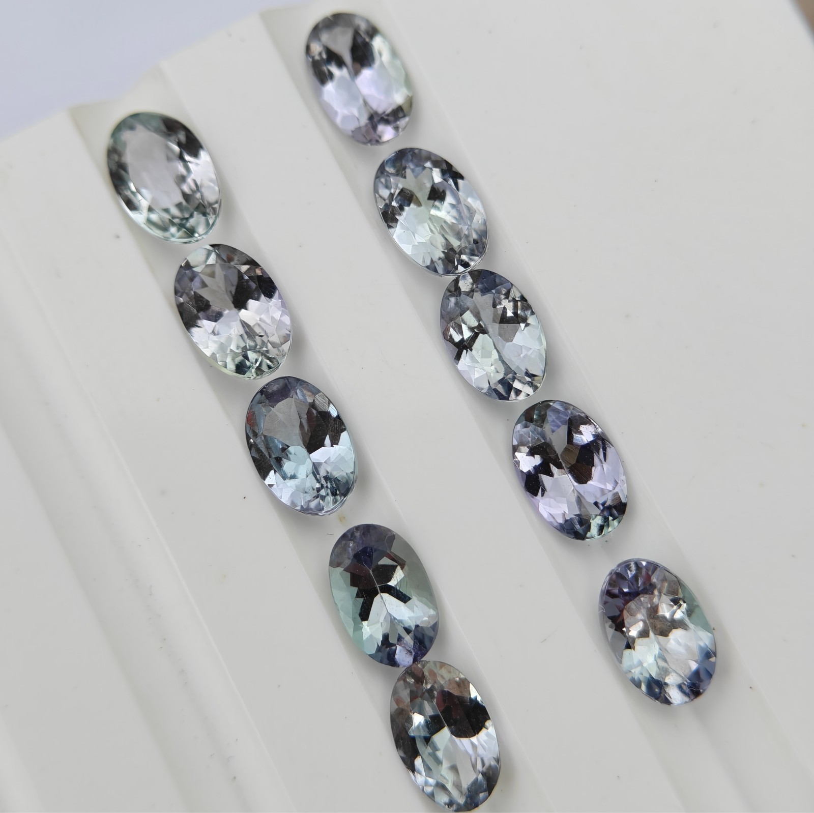 Bio Color 6x4mm Oval Zoisite Stone Lot 10 Pieces Layout Ideal For Jewelry