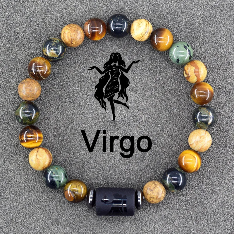 Zodiac Sign Bracelet 12 Constellation Gemini Virgo Libra Friendship Men Jewelry
