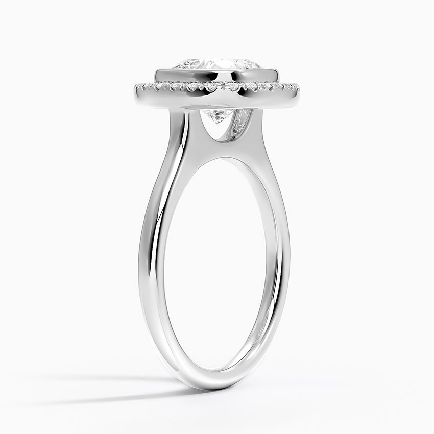 3.85 Ct Cushion IGI Certified Lab Created Diamond Engagement Ring 14k White Gold