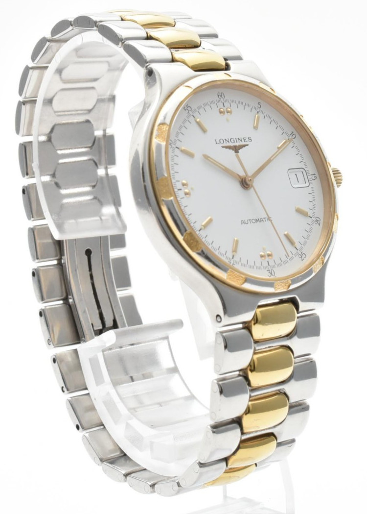 [N MINT] LONGINES Conquest L1.620.3 White Dial Silver Gold Automatic Men’s Watch
