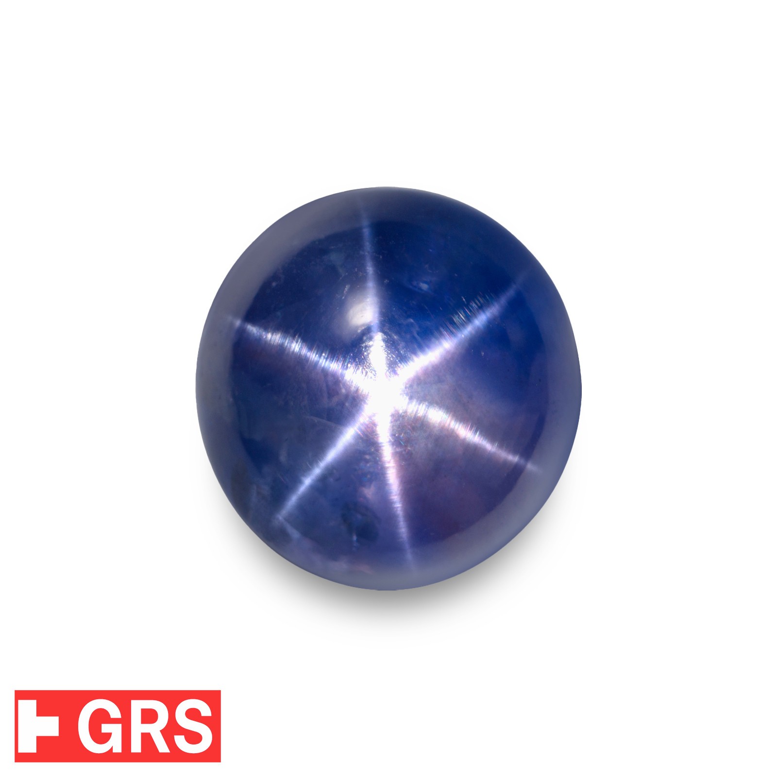 GRS Certified CEYLON Blue Star Sapphire 12.07 Ct. Natural Untreated SHARP STAR