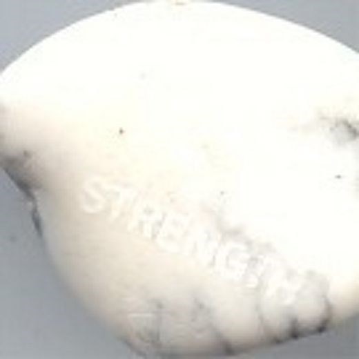 6 GENUINE NATURAL POLISHED STONE ENGRAVED “STRENGTH” POWER ENERGY ROCKS 2460