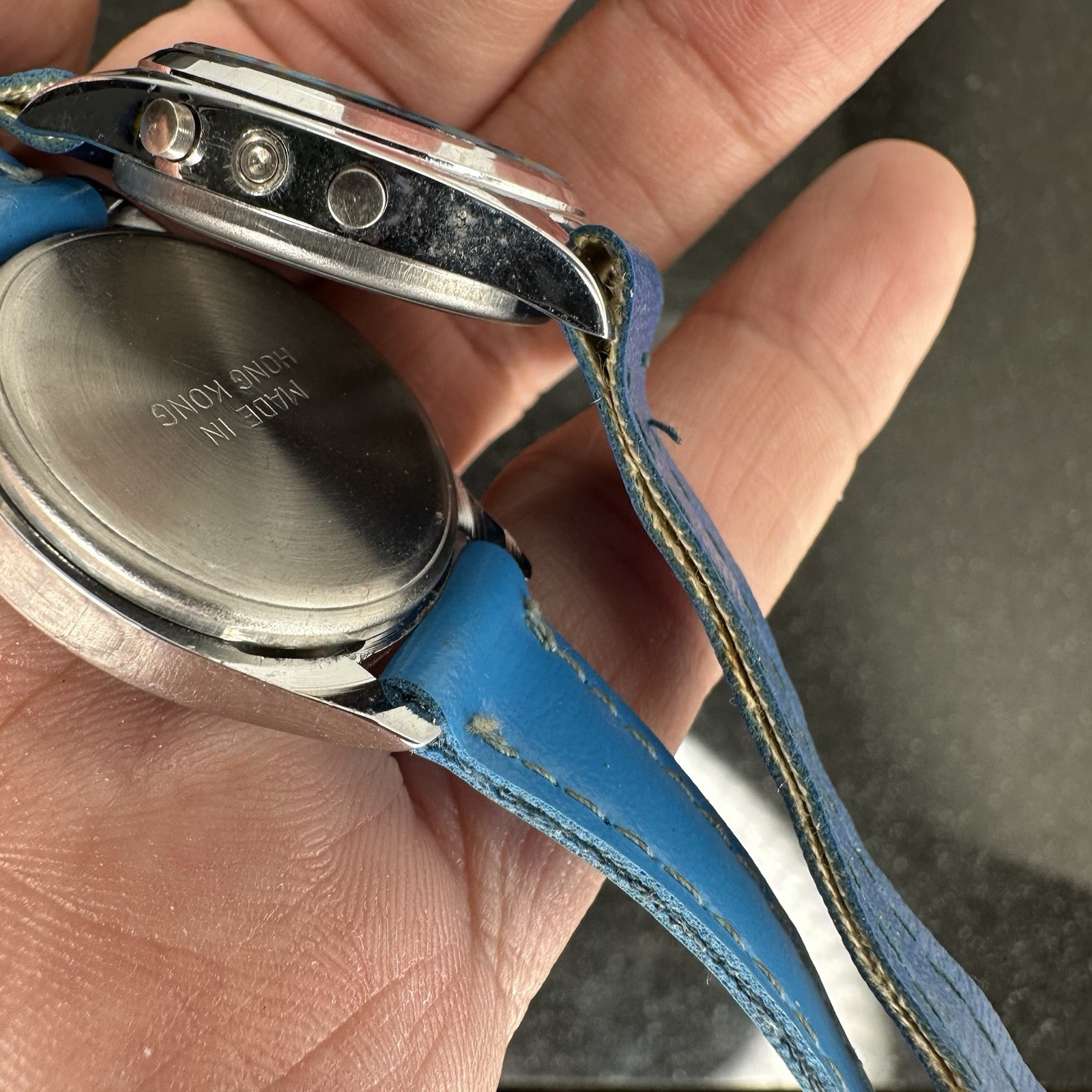 2 Pac-Man Digital Watches Vintage 80s 90s Hong Kong Kids Blue Band Rare Untested