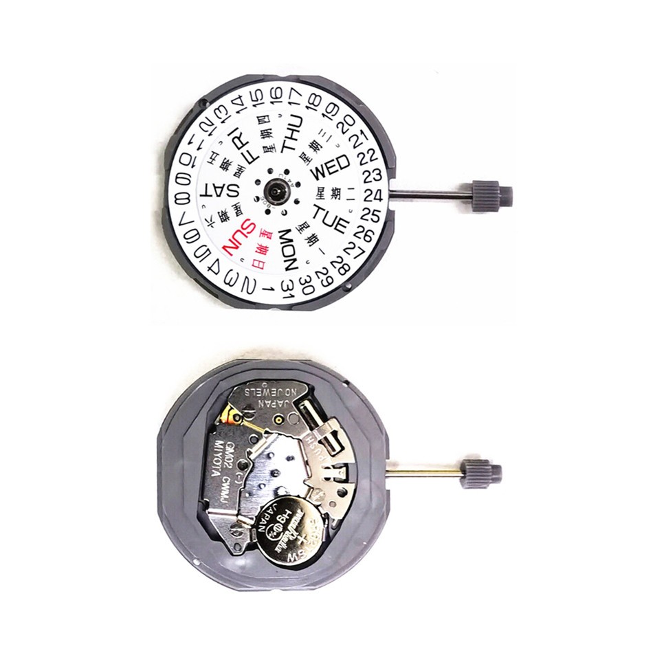 Quartz Watch Movement Sliver 3 Hands Replacement For MIYOTA GM02 GM00 Watch A