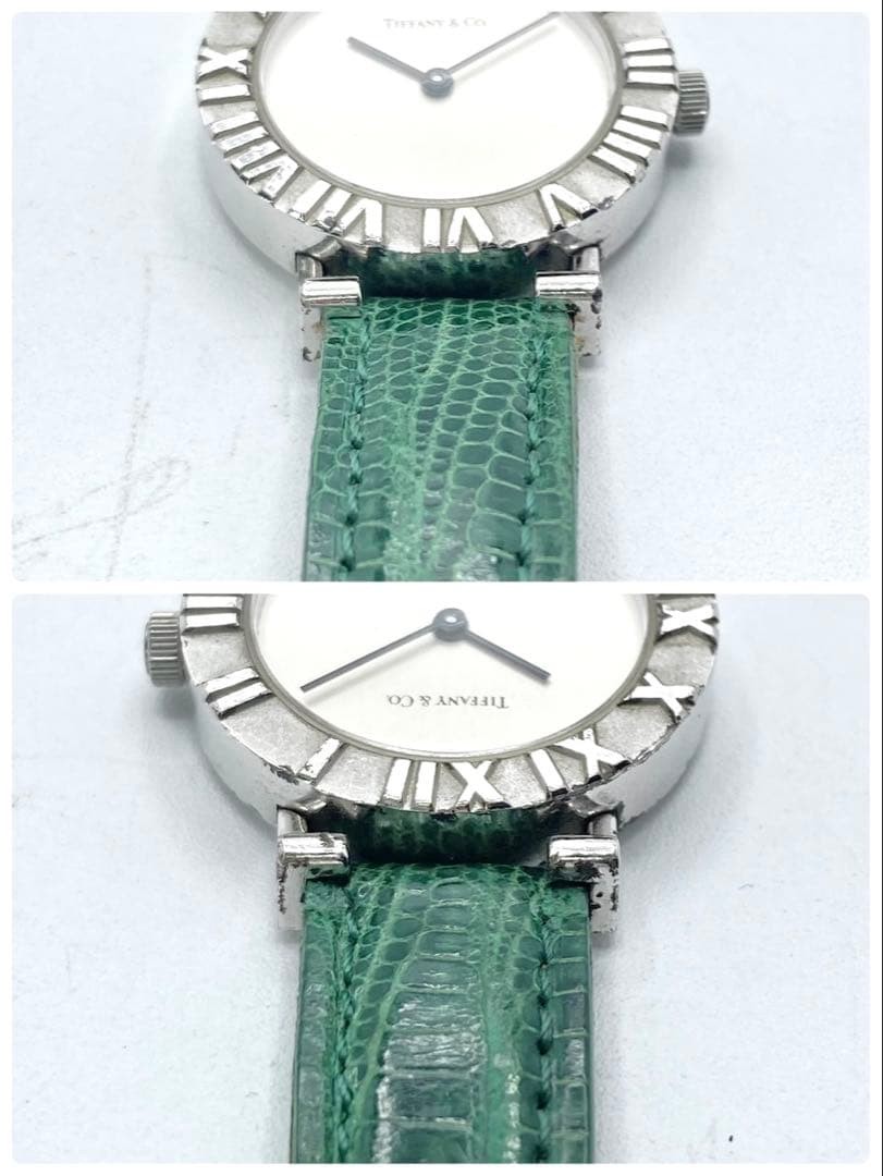 Tiffany Atlas Ladies Silver Quartz Wristwatch sv925 Japan Non-Working 0714510