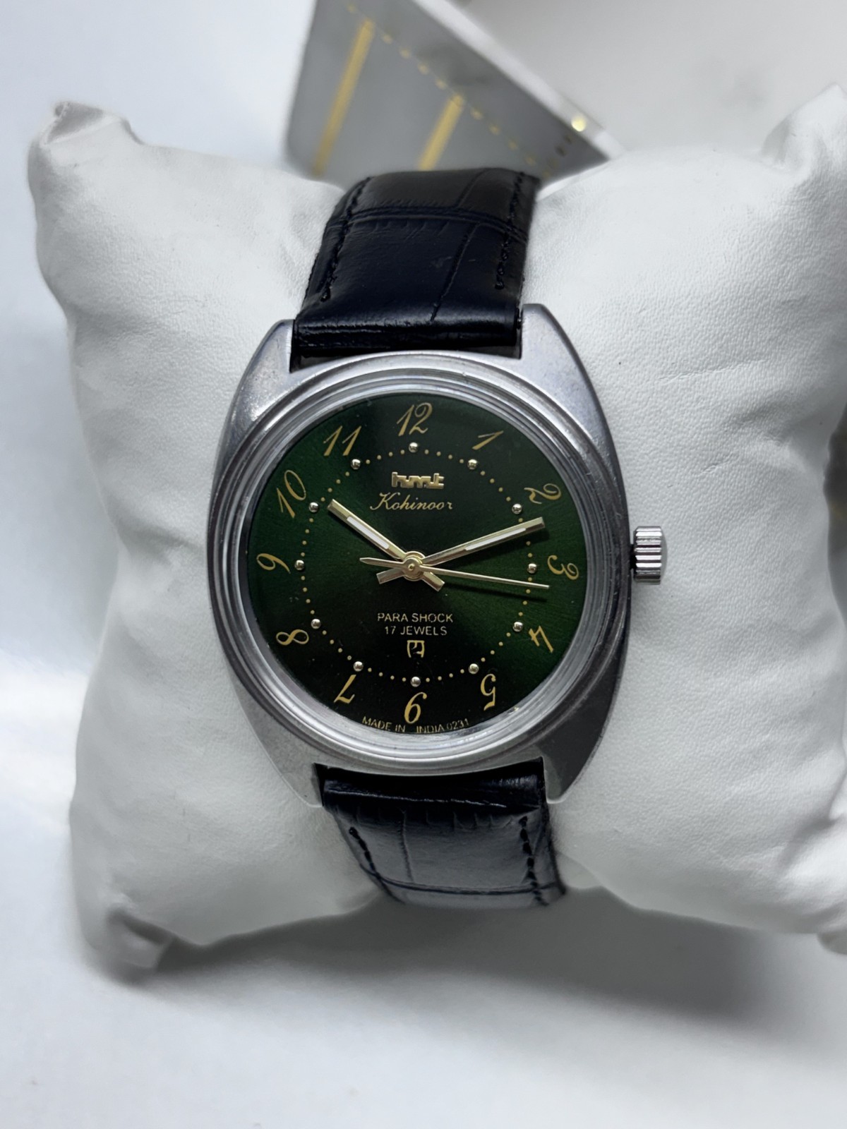 Vintage HMT Kohinoor Green 17 Jewels Mechanical Hand Winding Men’s Wrist Watch
