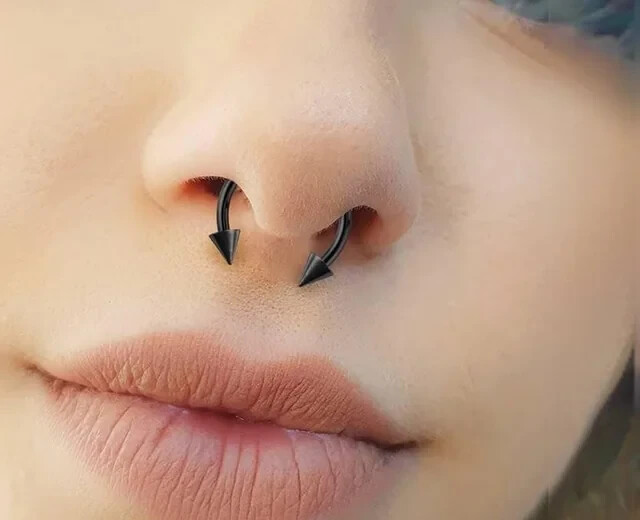 2 Pcs 8MM Stainless Steel Septum Piercing Ear Ring Cartilage Earrings Women Men