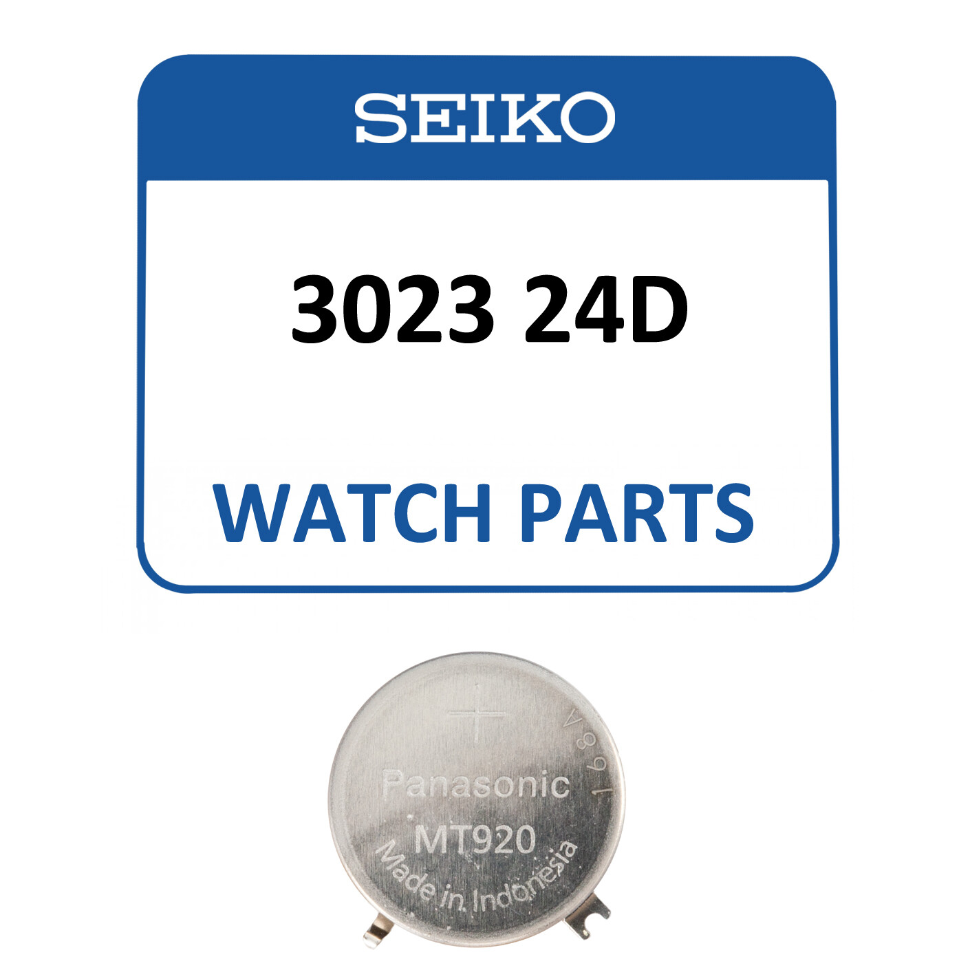 Genuine Seiko Kinetic Watch Capacitor 3023 24D Rechargeable Battery – NEW!