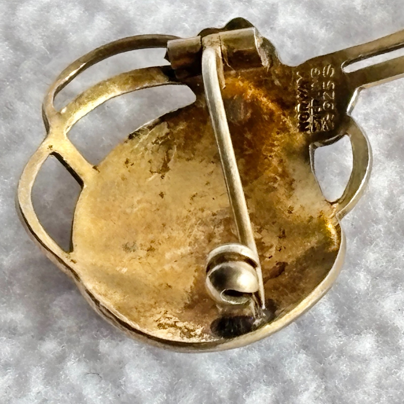 Vintage Norway Silver Guilloche Enamel Sunset Brooch Aksel Holmsen