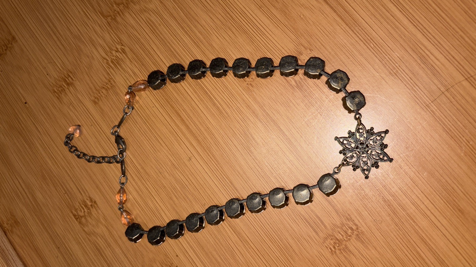Sabika Blush Pink Crystal Statement Choker Necklace Gunmetal