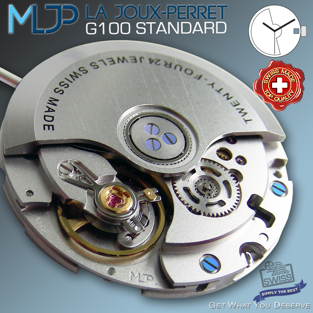 MOVEMENT AUTOMATIC LA JOUX-PERRET G100 STANDARD ETA 2824-2 COMPAT., SWISS MADE