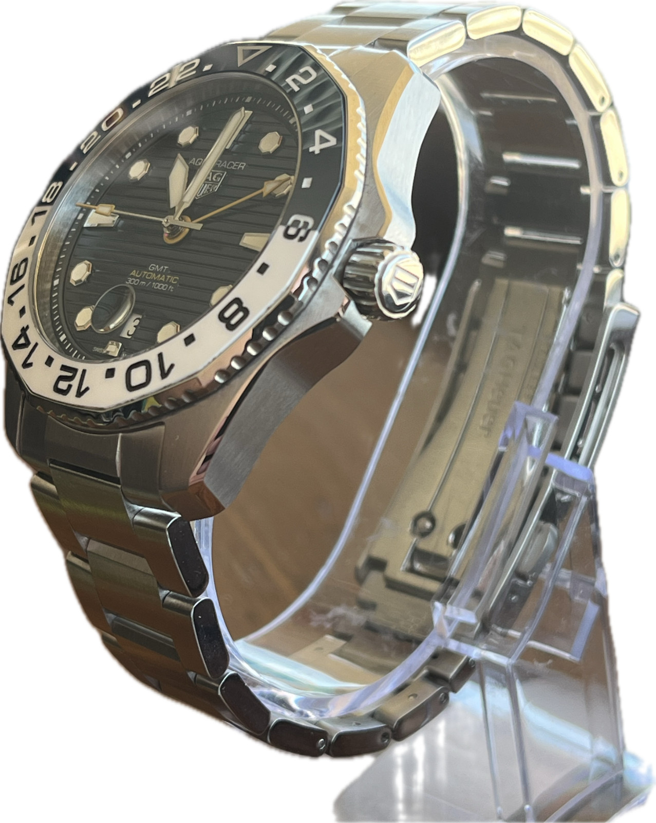 TAG Heuer Aquaracer Professional 300 GMT WBP2010 Dark Blue Dial + Extra Strap