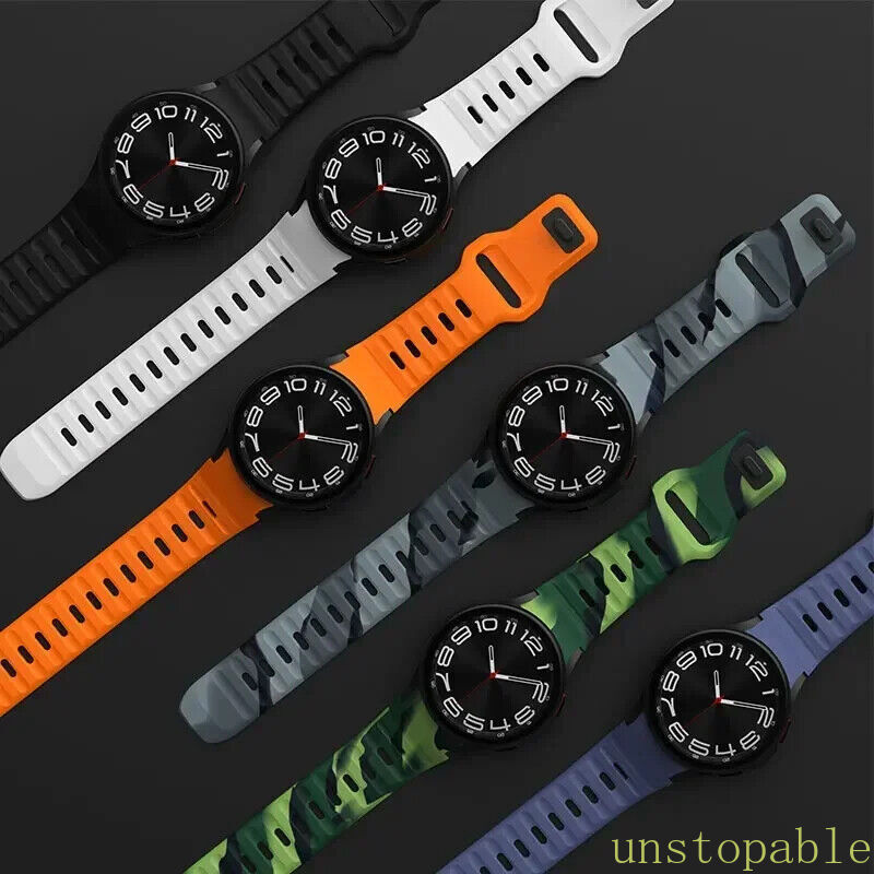 Silicone Band+Case for Samsung Galaxy Watch 7 6 5 4 FE 40mm 44mm Classic 43/47mm