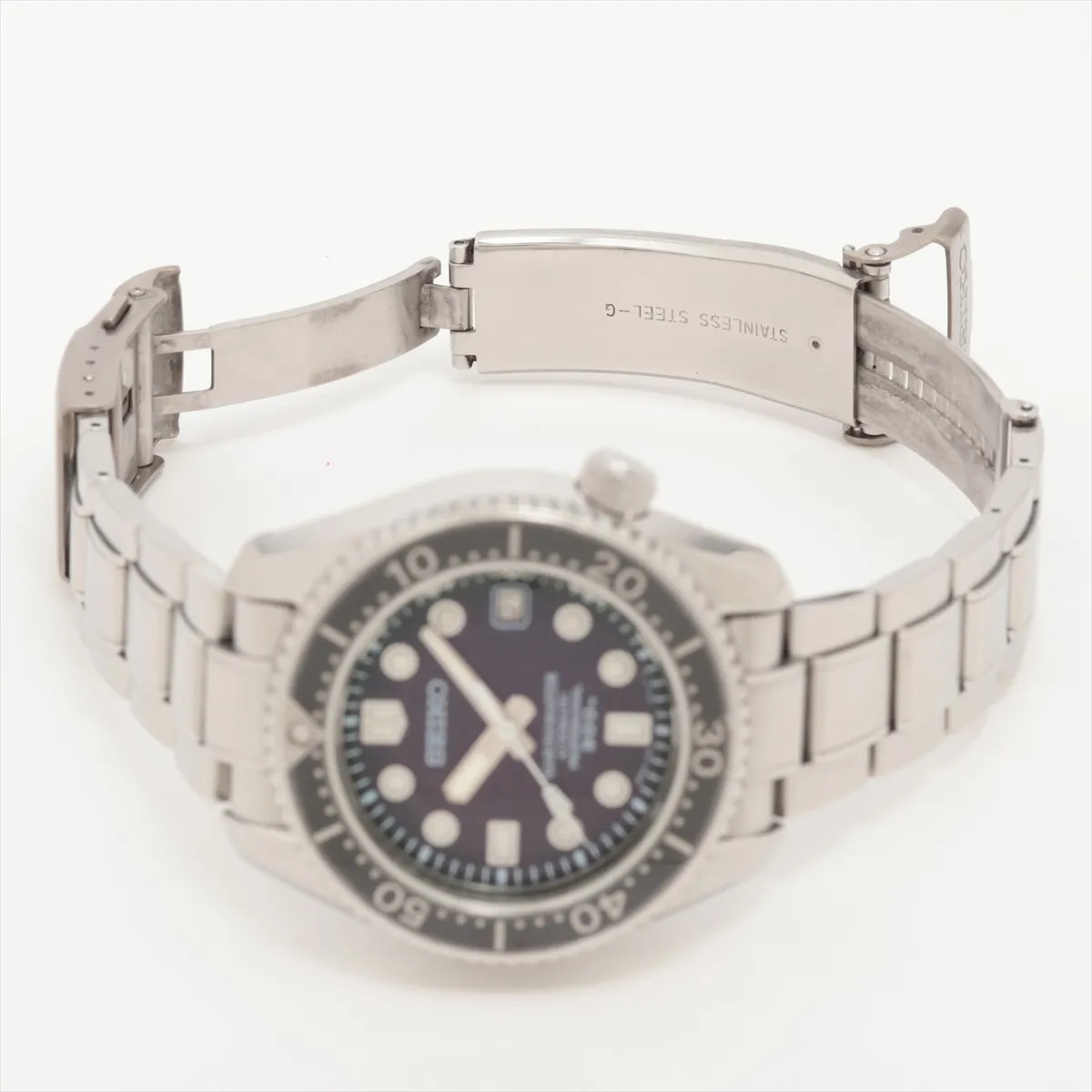 Seiko Prospex MARINE MASTER SBDX001 SS SS AT black dial 3 Extra Links Damaged re