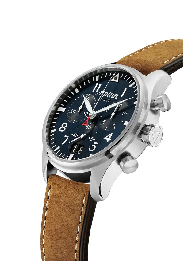 Alpina Men’s Startimer Chronograph Big Date Quartz Brown Watch 44MM AL-372N4S6