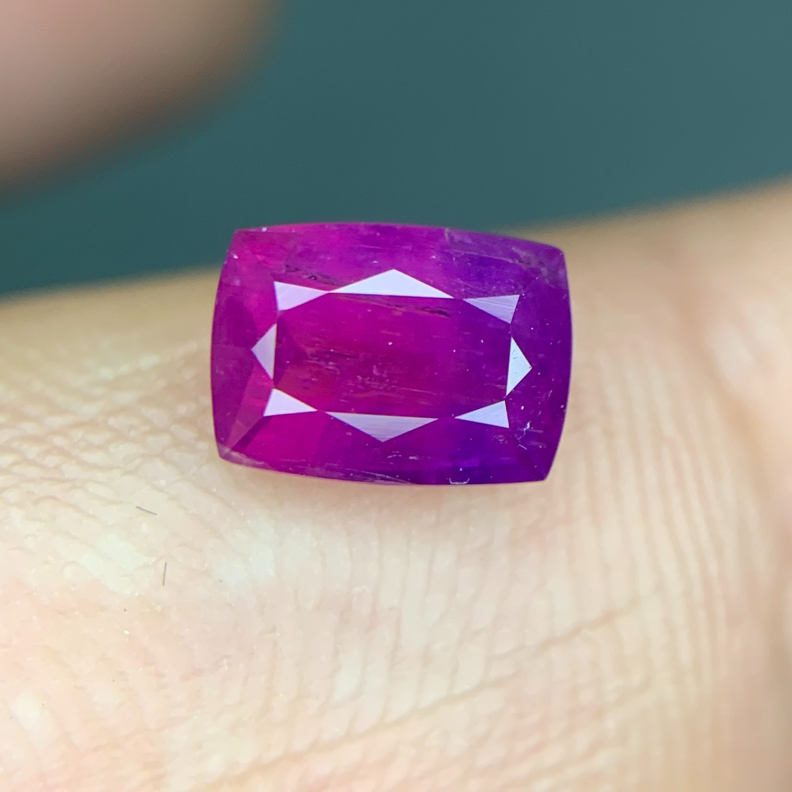 2.08 Ct Natural Bicolor Sapphire Purplish Pink Cushion Cut Loose Gemstone- Tajik