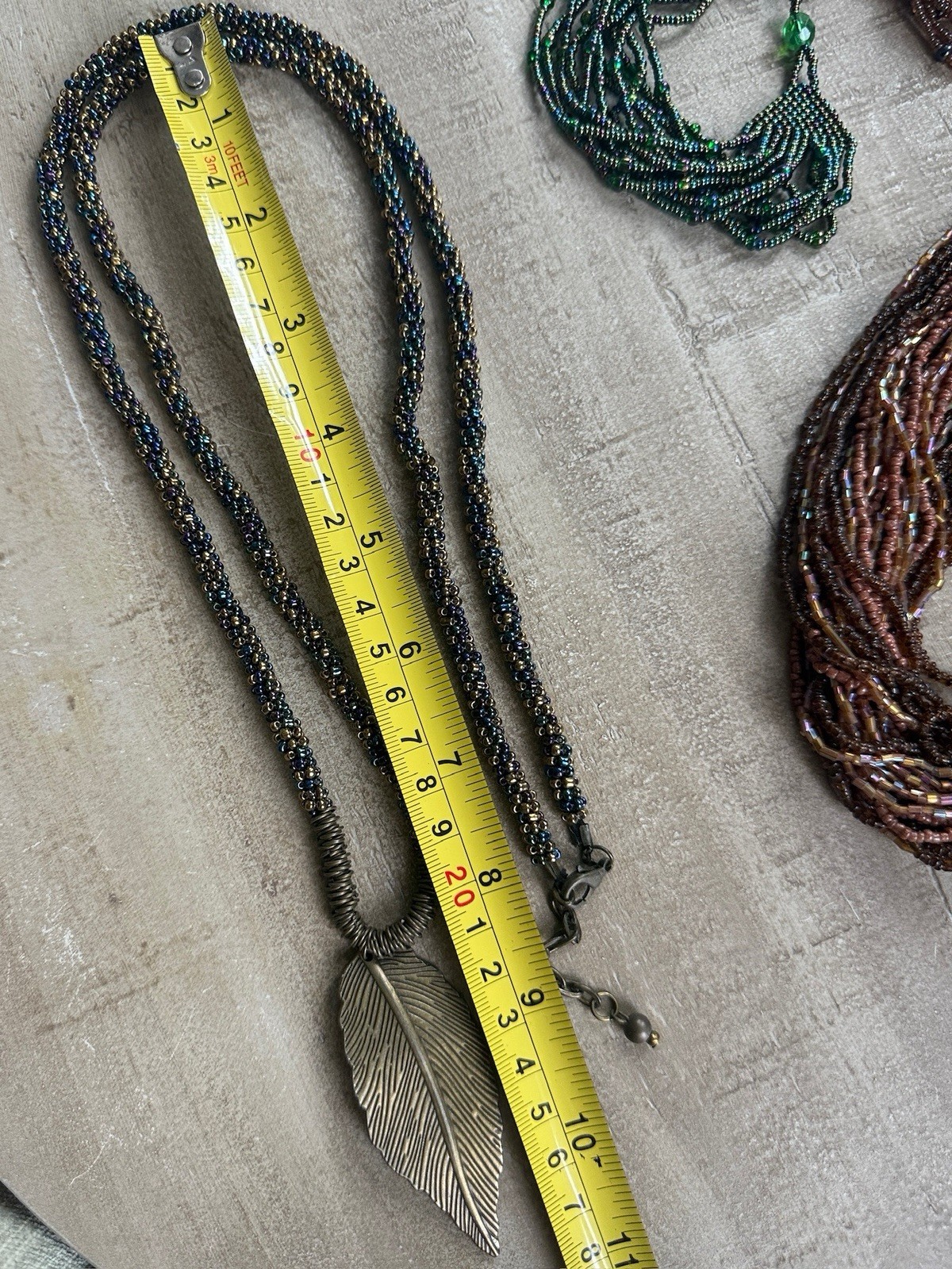 Vintage Multi-Strand Seed Bead Necklace Bracelet 4-Piece Jewelry Lot Bundle Set