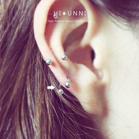 16g 1/4”(6mm) TINY horseshoe ring, Septum ring, Tragus Cartilage earring, 1pc