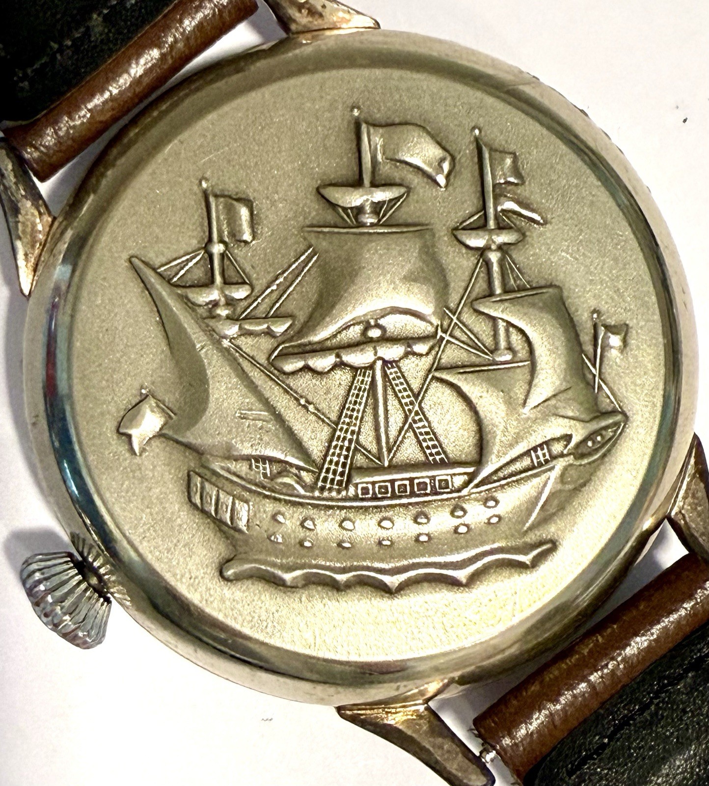 Vintage TRI-Time Regulator Blue/Silvertn Custom MARRIAGE Mechanical Manual Watch