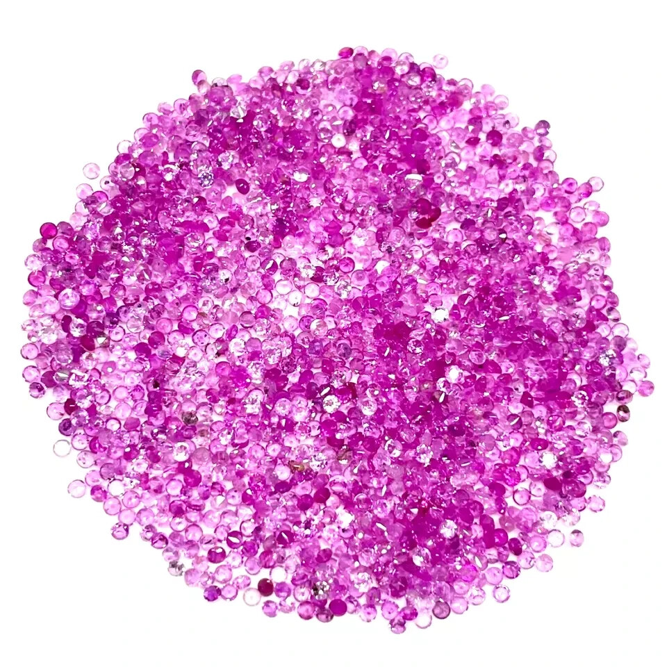 Natural Pink Color Sapphire 3 mm Round Cut Lot 200 Pcs Certified Loose Gemstone