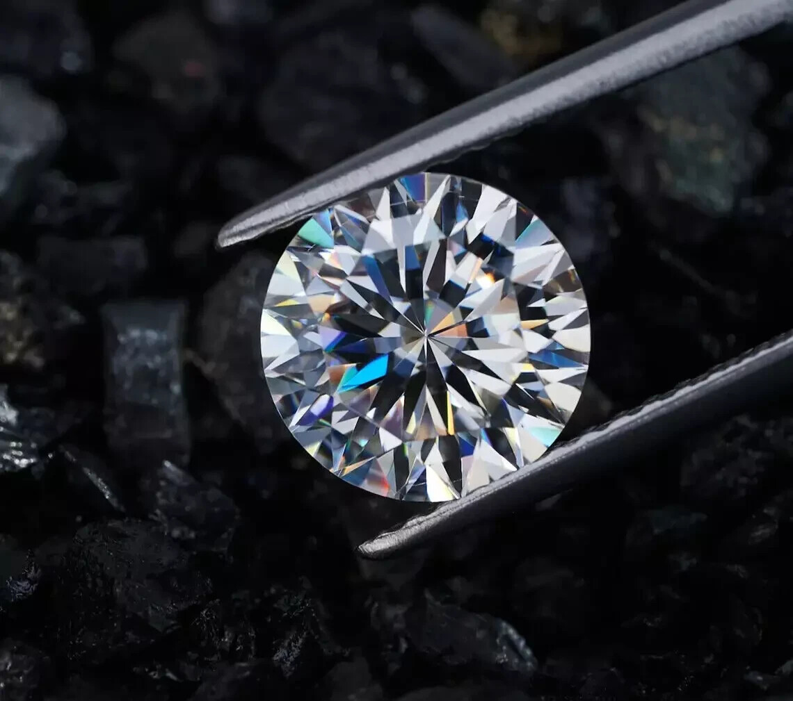 5 CT Natural White Diamond Round Cut VVS1 D Grade Ring Size Stone Certified D02