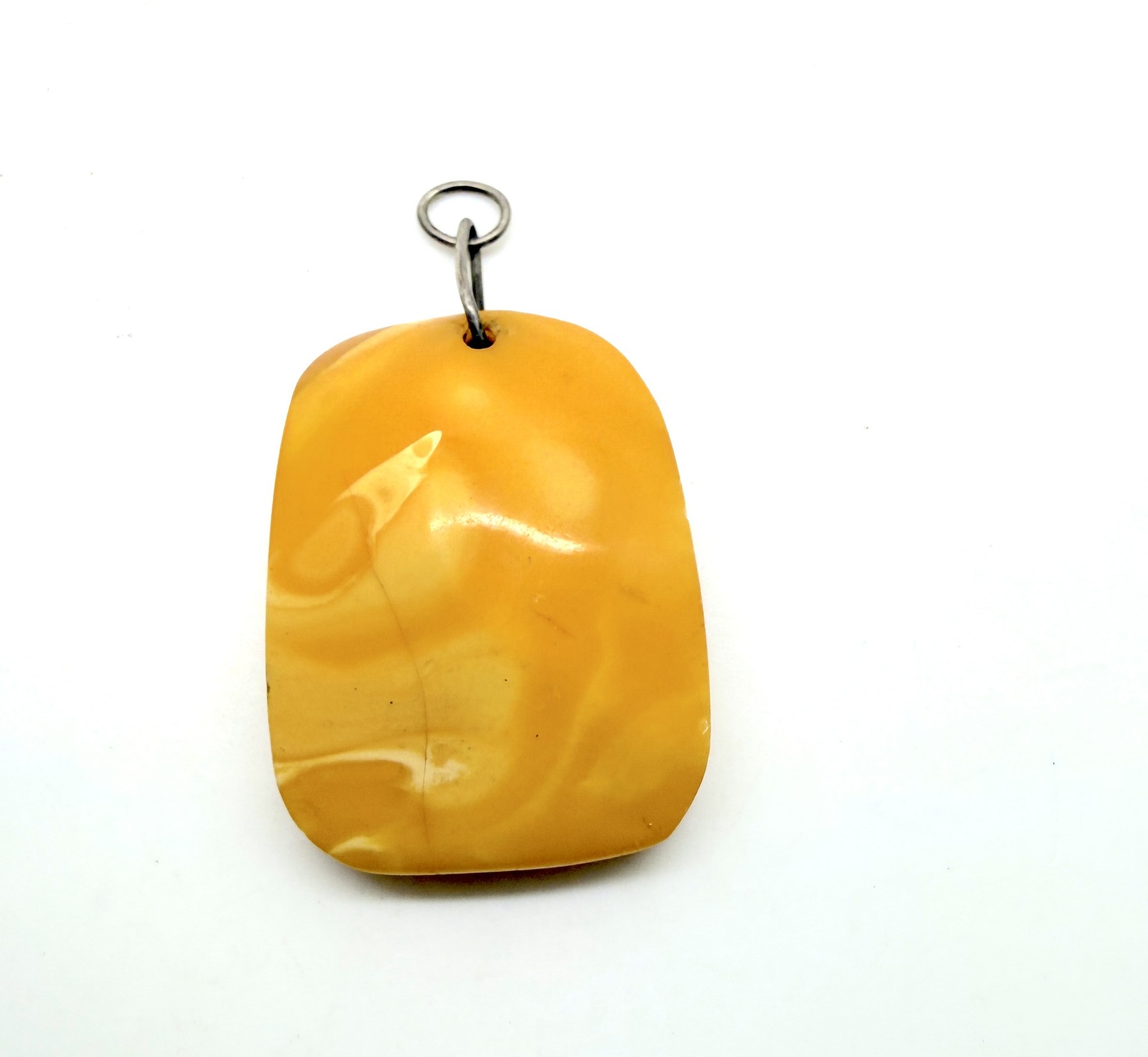 Baltic Amber Pendant butterscotch Natural Alloy Genuine Handmade Gift 6.8g