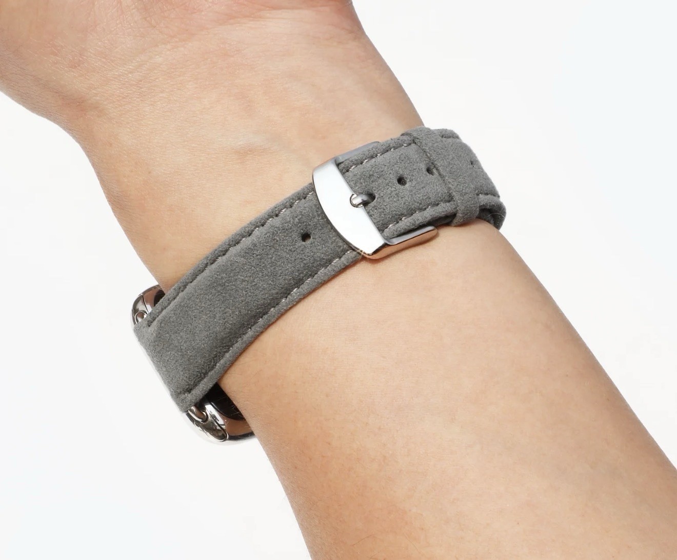 ALCANTARA APPLE WATCH BUCKLE BANDS Gray And Navy Available