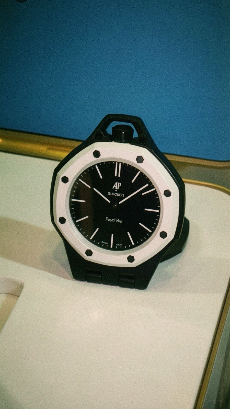 Swatch x Ap Royal Pop Swatch Watch Black /white Ocho negro Watch