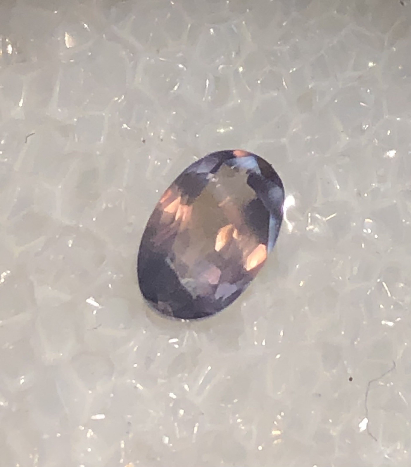 .75ct 6.9 X 4.4mm Natural Alexandrite-India-Great Color Change!