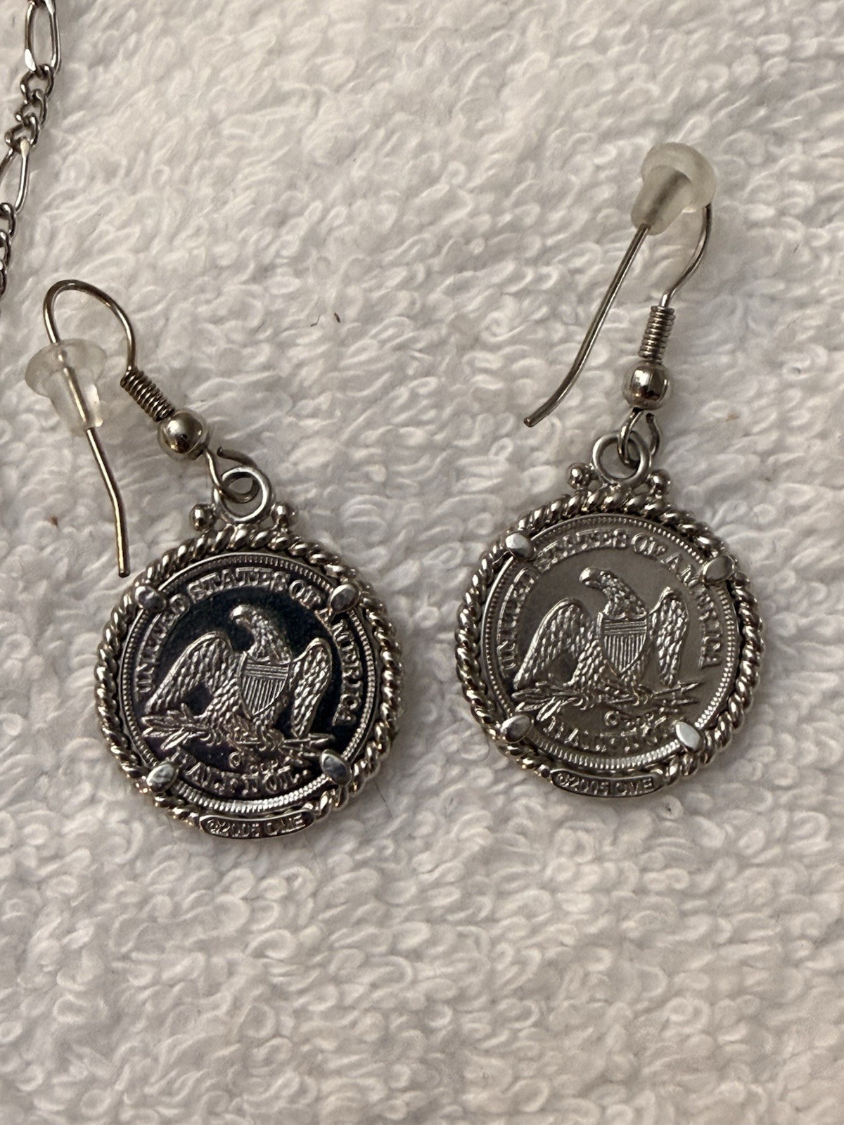 Coin Earrings,Bracelet & Necklace set From odysseys SS REPUBLIC . Reproductions.