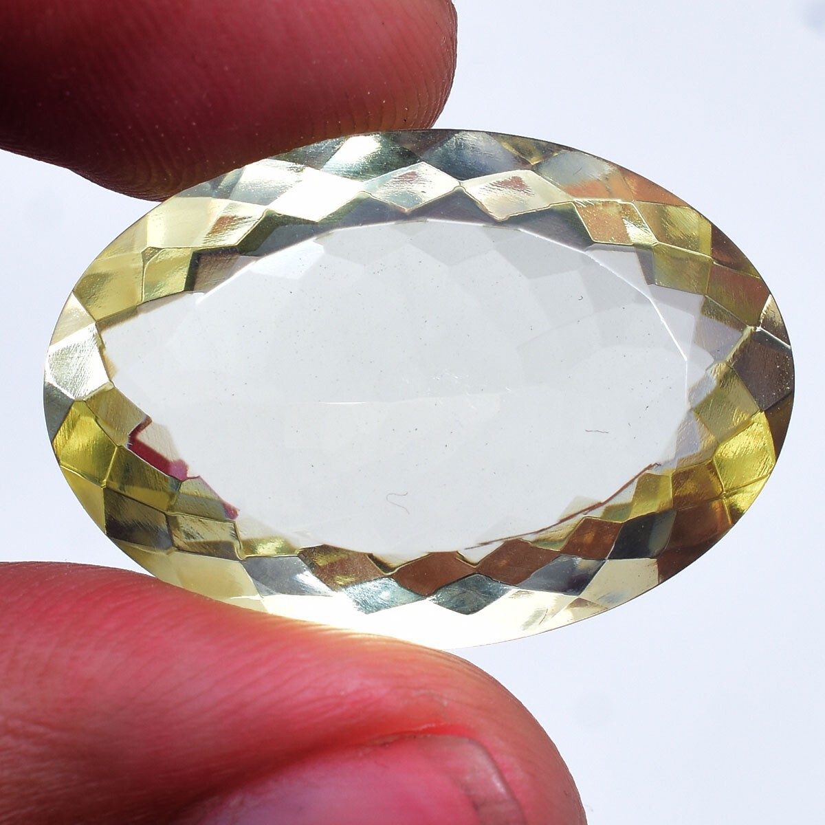 VVS 28.00 Cts Natural Lemon Citrine 23mm*19mm Oval Cut Untreated Loose Gemstone