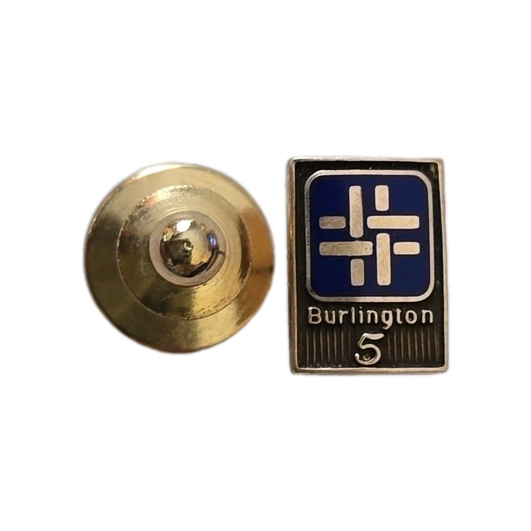 Vintage 10K Gold Burlington Textiles Service Award pin – 5 years