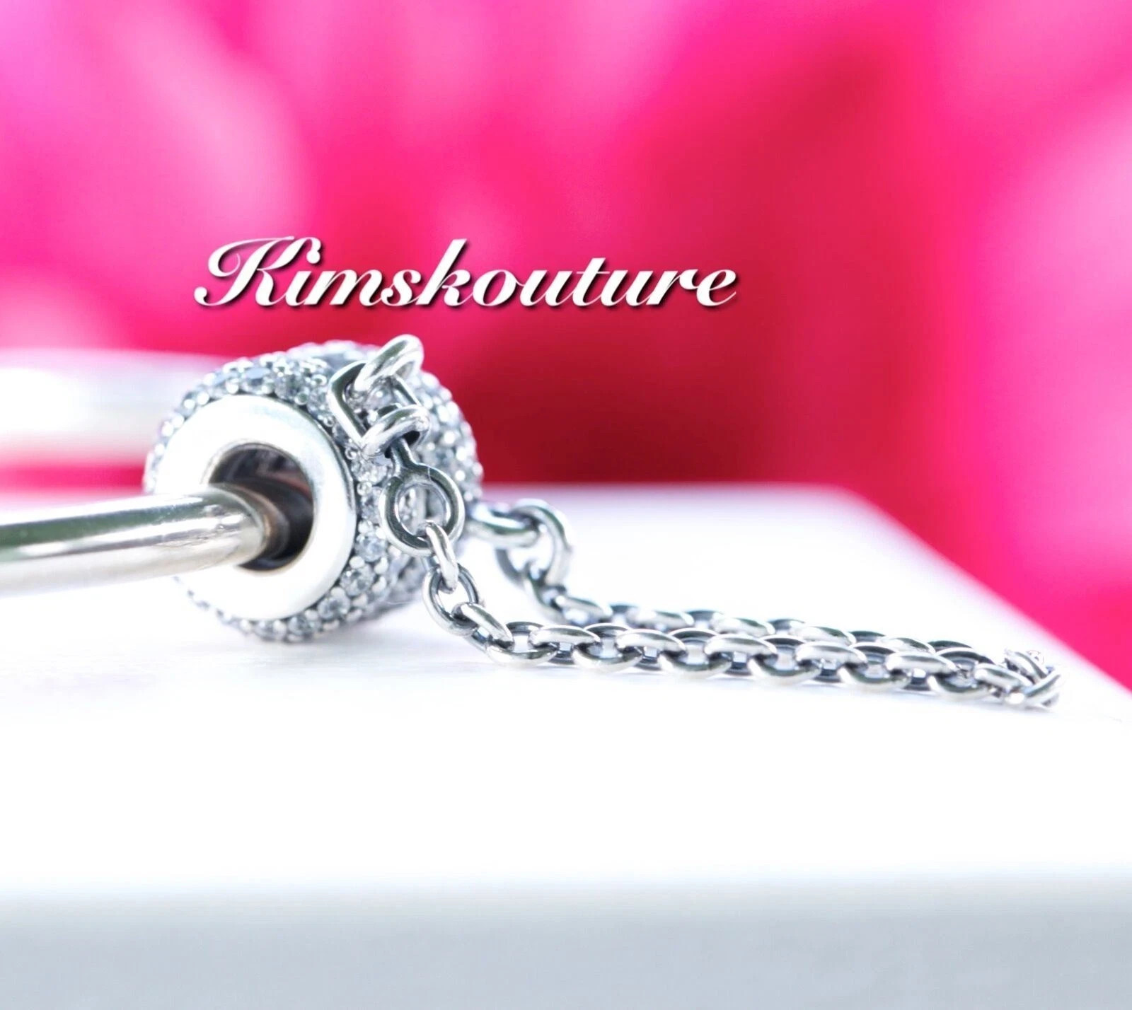 Authentic Pandora Sterling Silver Inspiration Within Safety Chain #791736CZ-05